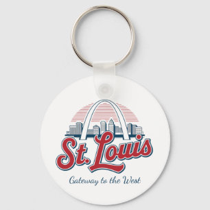 Porte-clés Photo personnalisée & slogan de la Gateway Arch de