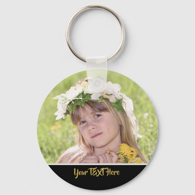 Porte-clés PHOTO PORTE - CLÉ 2 Cadeaux personnalisés de moins (Recto)