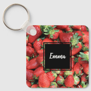 Porte-clés Photo Red Juicy Strawberries