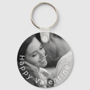 Porte-clés Photo Simple et heureuse Valentines Porte - clé