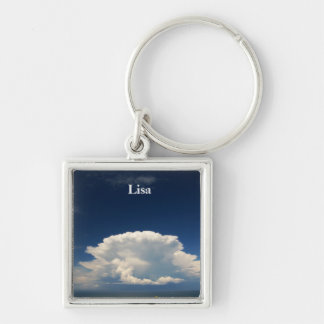 Porte-clés Photo White Puffy Cloud