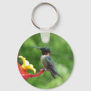 Porte-clés Photographie d'oiseau Colibri à gorge rubis