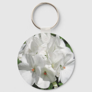 Porte-clés Photographie florale blanche
