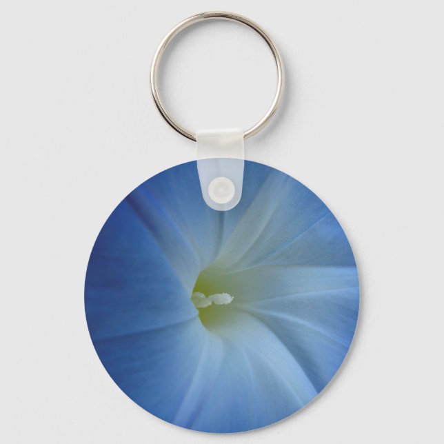 Porte-clés Photos de Fleur de Matin Bleu Céleste (Recto)