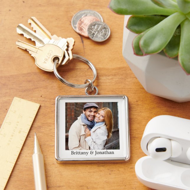 Porte-clés Photos et noms en couple (Bureau)