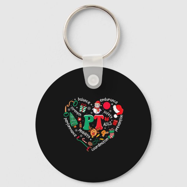Porte-clés Physical Therapy Christmas Heart Pt Therast Xmas M (Recto)