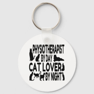 Porte-clés Physiothérapeute Amoureux des chats