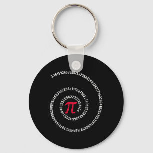 Porte-clés Pi Day Spiral 3.14 Mars 14 Math Enseignant Vintage