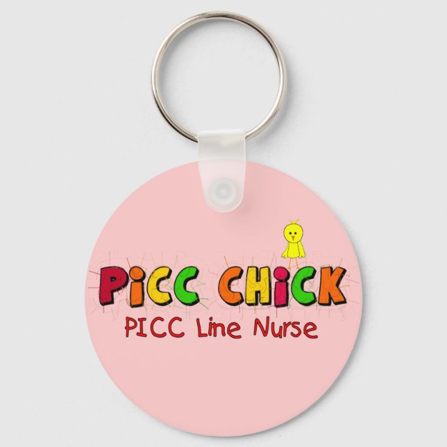 Porte-clés PICC LINE Infirmière Cadeaux (Recto)