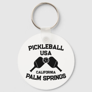 Porte-clés Pickleball Paddle Palm Springs Californie Custom