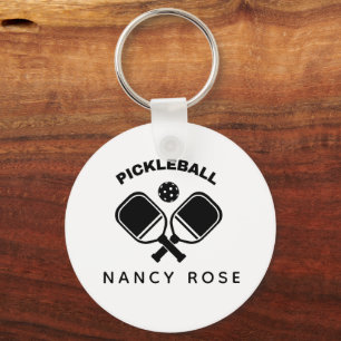 Porte-clés Pickleball Paddles Nom personnalisé