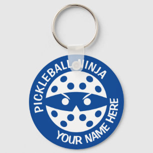 Porte-clés Pickleball personnalisé Ninja 2 bleu