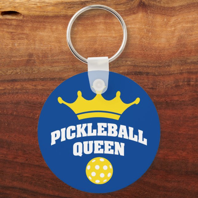 Porte-clés Pickleball Queen avec porte - clé de couronne (Recto)