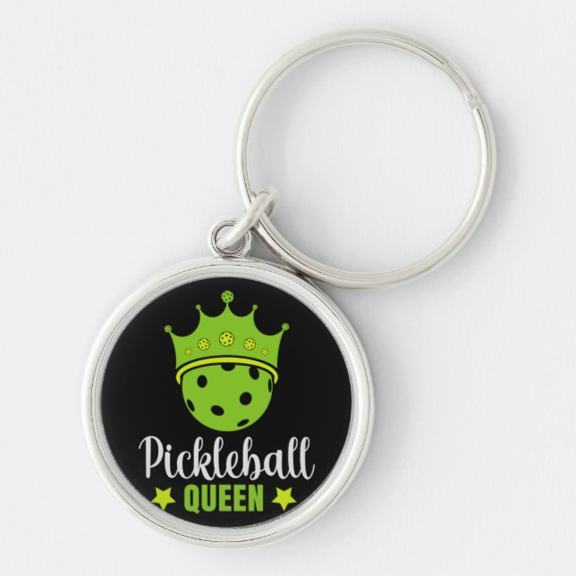 Porte-clés Pickleball Queen Funny Pickball Ball Queen (Devant)