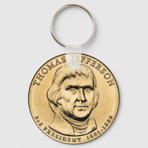 Porte-clés pièce de 1 $ Thomas Jefferson Président