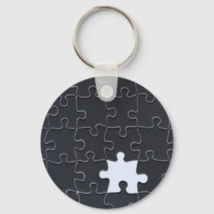 Porte-clés Pièce de puzzle manquante noire