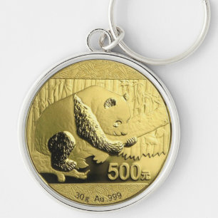 Porte-clés Pièce Panda or