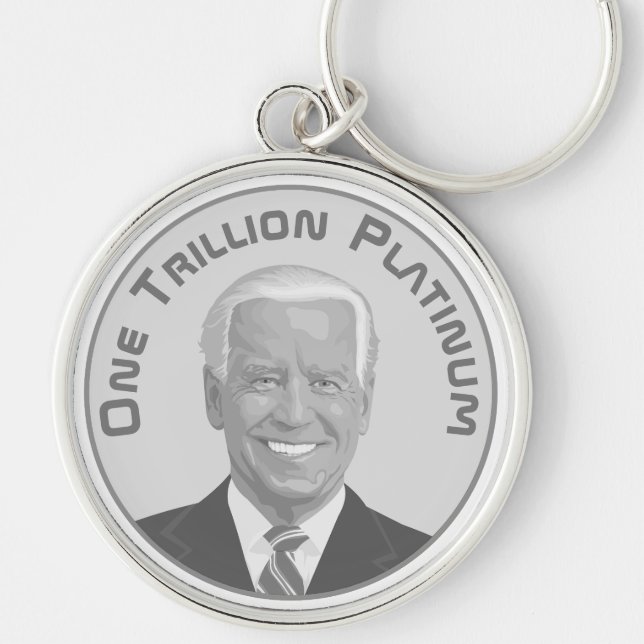 Porte-clés Pièce Platine à un milliard de dollars (Devant)
