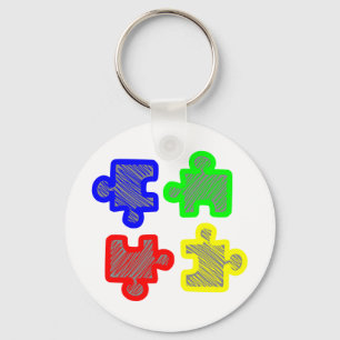 Porte-clés Pièces du puzzle jigsaw puzzle