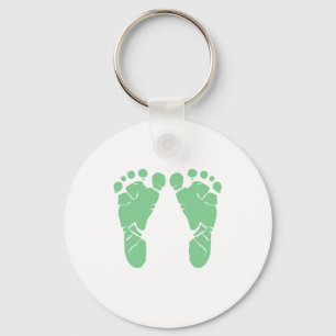 Porte-clés Pieds bébé verts