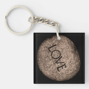 Porte-clés Pierre sculptée "Amour" à Sepia