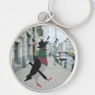 Porte-clés Pigeon en ville drôle modifiable
