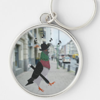 Porte-clés Pigeon en ville drôle modifiable