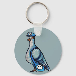 Porte-clés Pigeon Voyageur Humour Postal                  