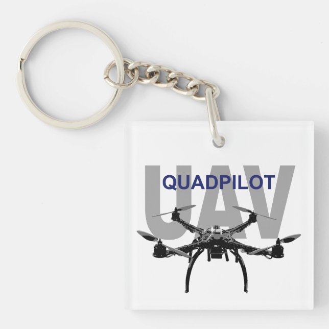 Porte-clés Pilote d'UAV Quadpilot Quadcopter (Devant)