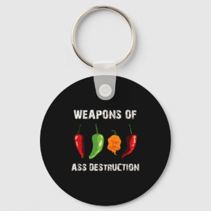 Porte-clés Piments Drôles Chili Tête Faucheuse Aliments Chaud