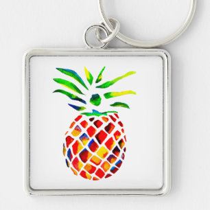 Porte-clés Pineappa fruit coloré pop art