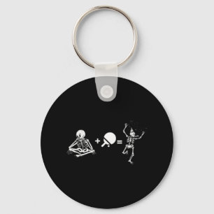 Porte-clés Ping-pong amusant avec squelette et ping-pong