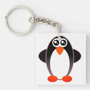 Porte-clés Pingouin, Dessin, Noir Et Blanc