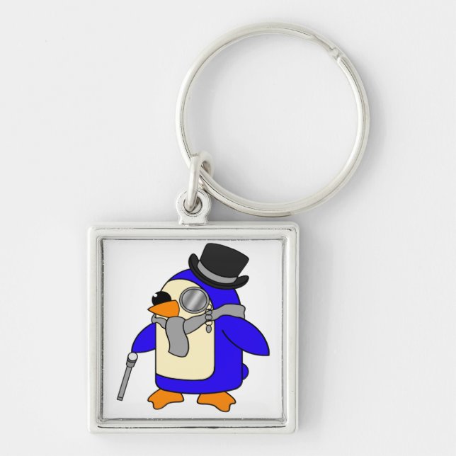Porte-clés Pingouin gris (Devant)