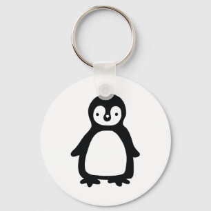 Porte-clés Pinguin noir et blanc simple