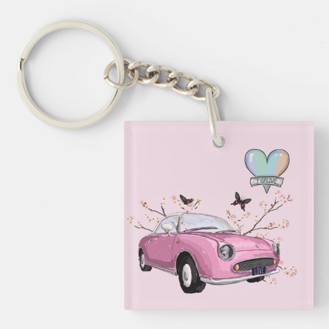 Porte-clés Pink Figaro key chain - sleutelhanger roze figaro (Devant)