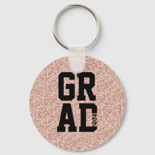 Porte-clés Pink Glitter Class of 2021 Graduation Keepsake Key