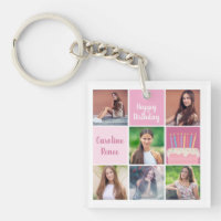 Pink Photo Collage Custom Femmes's Birthday Party