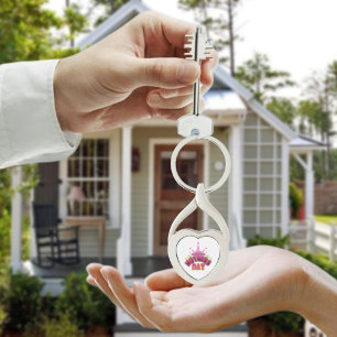 Porte-clés Pink Queen Crown Joyeuse mère jour Porte - clé mét
