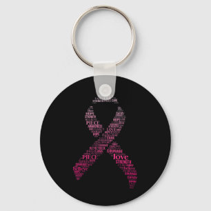 Porte-clés Pink Ribbon Cancer du sein Sensibilisation Montage