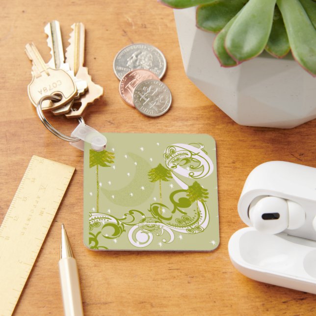 Porte-clés Pins avec Personnaliser de lune Changement de coul (Bureau)