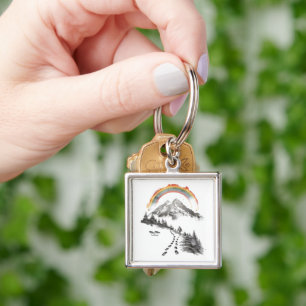 Porte-clés Pionnier·ère They/Them – Art de camping de fierté