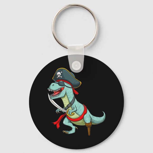 Porte-clés Pirate Dinosaure T Rex Fun Tyrannosaurus Halloween (Recto)