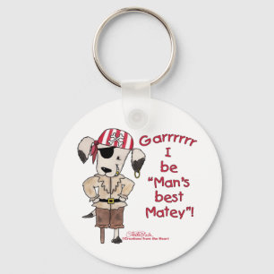 Porte-clés Pirate Dog "Mans Best Matey !"
