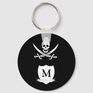 Porte-clés Pirate et monogramme