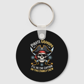 Porte-clés Pirate grandpa skeleton freeboater boat captain