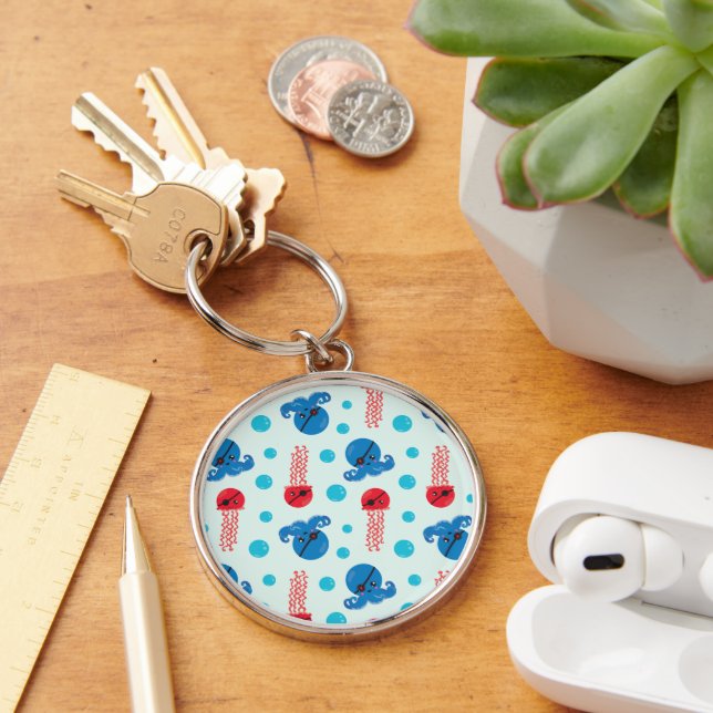 Porte-clés Pirate Octopus, Pirate Jellyfish, Sea Animaux (Bureau)