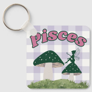 Porte-clés Pisces Cottagecore esthétique Fée Design de champi