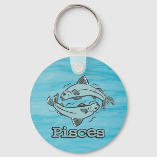 Porte-clés Pisces the fish astrological water sign keychain