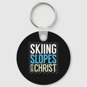 Porte-clés Pistes De Ski Avec Jésus